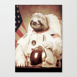 Sloth Astronaut Canvas Print