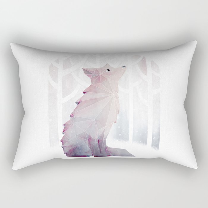 Fox in the Snow Rectangular Pillow