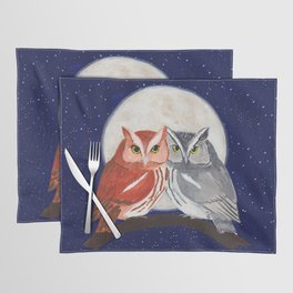Eastern Screech-owl on a full moon night Placemat