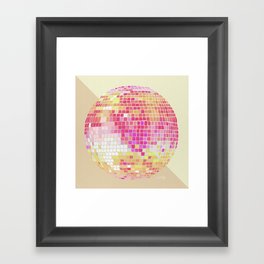 Disco Ball – Pink Ombré Framed Art Print