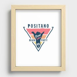 Positano beach party Recessed Framed Print