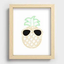 Neon Pineapple Sunglasses Glow Party Costume Funny Recessed Framed Print