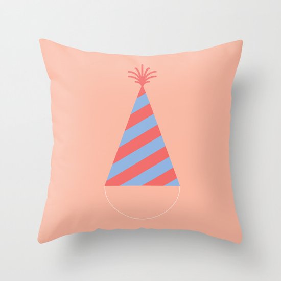 #43 Party Hat Throw Pillow