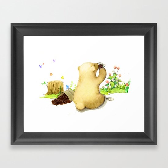 Coffee Bear Framed Art Print