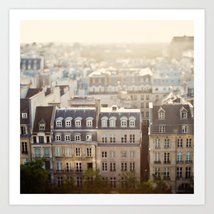 Paris Skyline Rooftops View Art Print