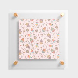 Sweet Candy Pattern in Pink Floating Acrylic Print