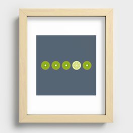 Five middle objects kiwi and lime pattern 1 Recessed Framed Print