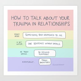 How to Talk about Trauma Psychology Illustration Art Print