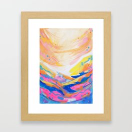Colourful Abstract Landscape Painting Framed Art Print
