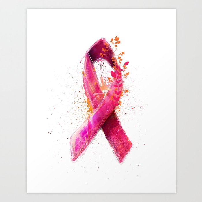 Breast Cancer Ribbon Art Print