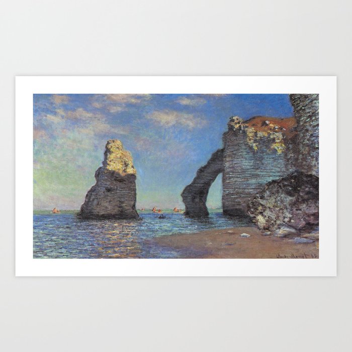 Claude Monet's The Cliffs at Etretat Art Print
