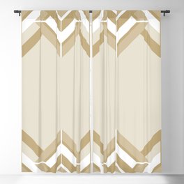 Tan Beige Art Deco Minimalist Blackout Curtain