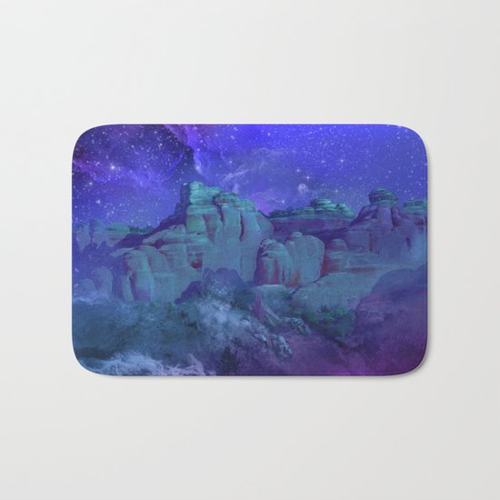 purple desert landscape Bath Mat