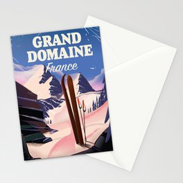 Grand Domaine France Ski poster Stationery Card
