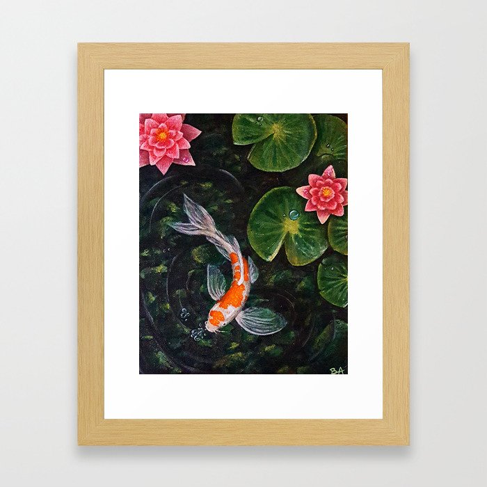 Koi Pond Framed Art Print