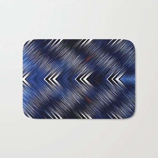 Abstract #Blue #Black #1 #art #society6 Bath Mat