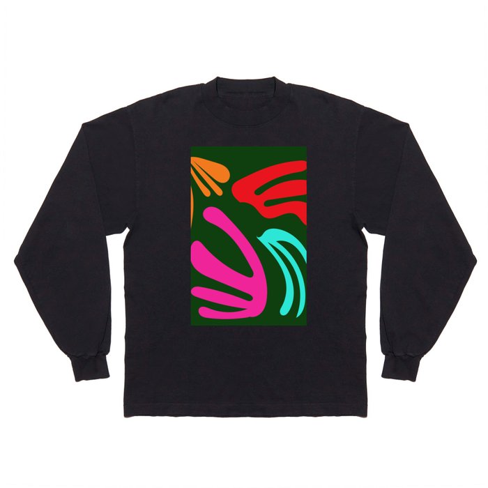 5 Matisse Cut Outs Inspired 220602 Abstract Shapes Organic Valourine Original Long Sleeve T Shirt