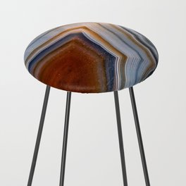 Layered agate geode 3163 Counter Stool