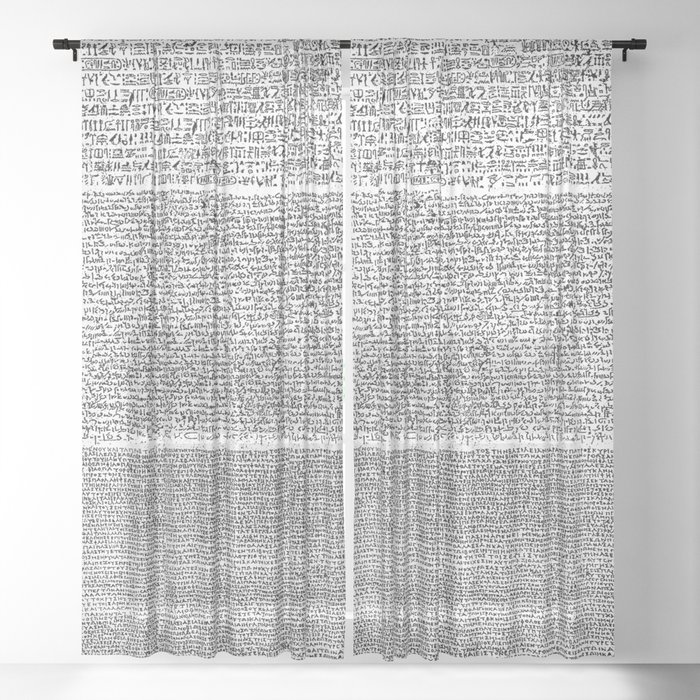 The Rosetta Stone Sheer Curtain