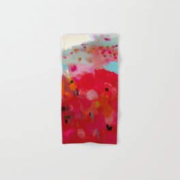 red poppies field abstract Hand & Bath Towel