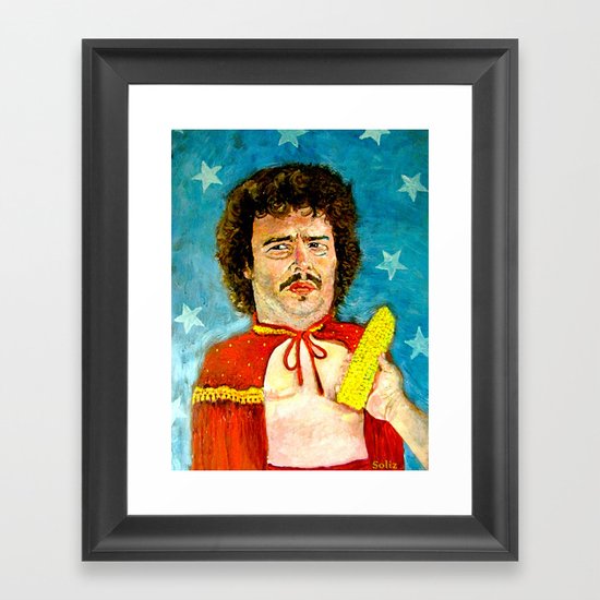 Get That Corn Out Of My Face! Framed Art Print