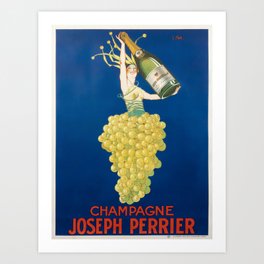 Vintage Poster - Champagne Joseph Perrier Art Print