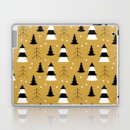 Christmas Pattern Yellow Tree Laptop Skin