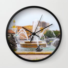 JC Nichols Horse Fountain Kansas City Country Club Plaza Tilt Shift Wall Clock
