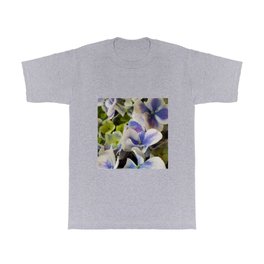 Hydrangea in Blue 3 - Close Up Like Butterflies T Shirt | Hygrangeas, Ellenhenry, Natural, White, Ellenhenryart, Nature, Color, Flowers, Flower, Closeup 