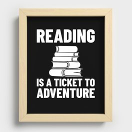 Reader Book Reading Bookworm Librarian Recessed Framed Print