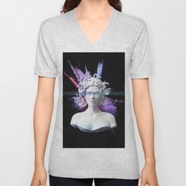 Medusa color blast  V Neck T Shirt