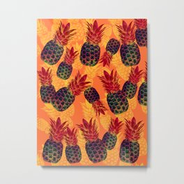Pineapple Carnival Metal Print | Fruits, Pop Art, Collage, Frutas, Brazil, Abacaxi, Digital, Carnival, Vintage, Tropicalismo 