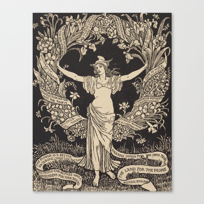 A Garland for May Day by Walter Crane, 1895 Canvas Print