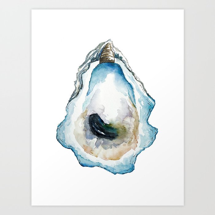 Oyster Shell | Watercolor Art Print
