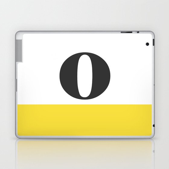 Monogram Letter O-Pantone-Buttercup Laptop & iPad Skin