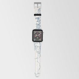 Fukuoka - Japan - Authentic Map Illustration Apple Watch Band