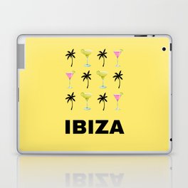 Ibiza Retro Art Decor Vacations Illustration Pastel Yellow Art Modern Boho Decor Laptop Skin