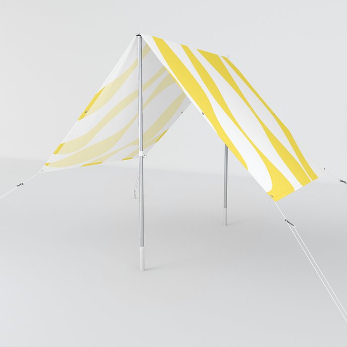 Ebb and Flow 4 - Lemon Yellow and White Sun Shade