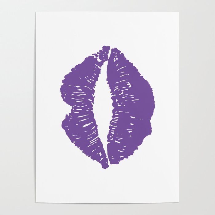 Purple Lips Poster