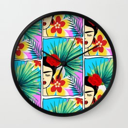 Half Frida Artwork Wall Clock