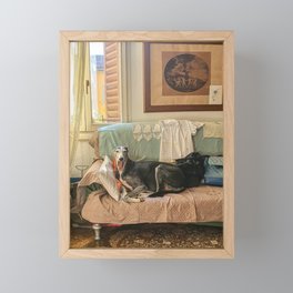 Bologna Greyhound Framed Mini Art Print