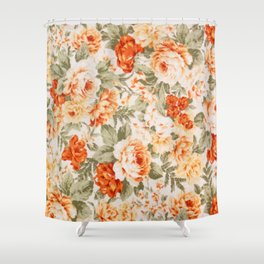 Vintage floral fabric Shower Curtain