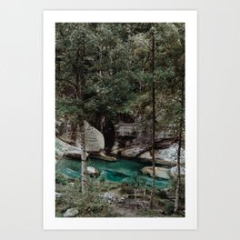 Clear blue river in Lavertezzo | Switserland | Wall art by Anneloes van Acht Art Print