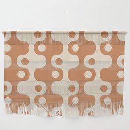 Retro Mid Century Modern Space Age Pattern 860 Brown and Beige Wall Hanging