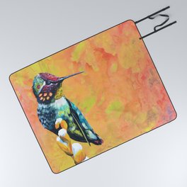 Bright Hummingbird Picnic Blanket