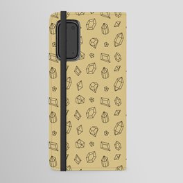 Tan and Black Gems Pattern Android Wallet Case