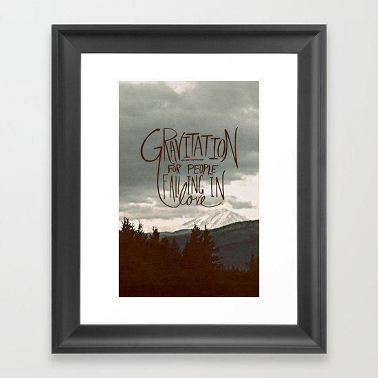 Gravitation Framed Art Print