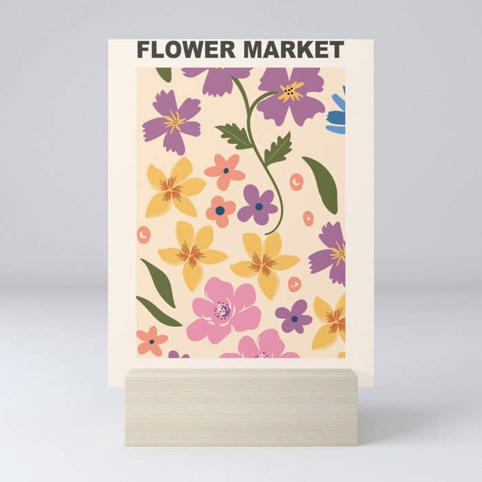 Flower Market | Montreal, Quebec | Floral Art Print Mini Art Print
