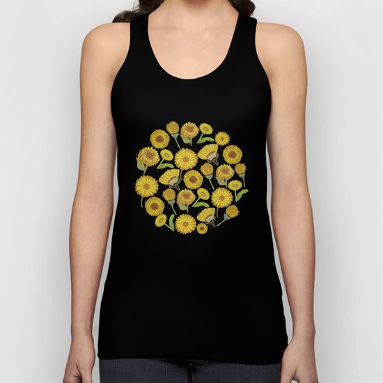 Calendula Florals Unisex Tank Top