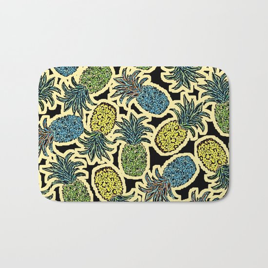 Pineapple Pandemonium - Retro Tones Bath Mat